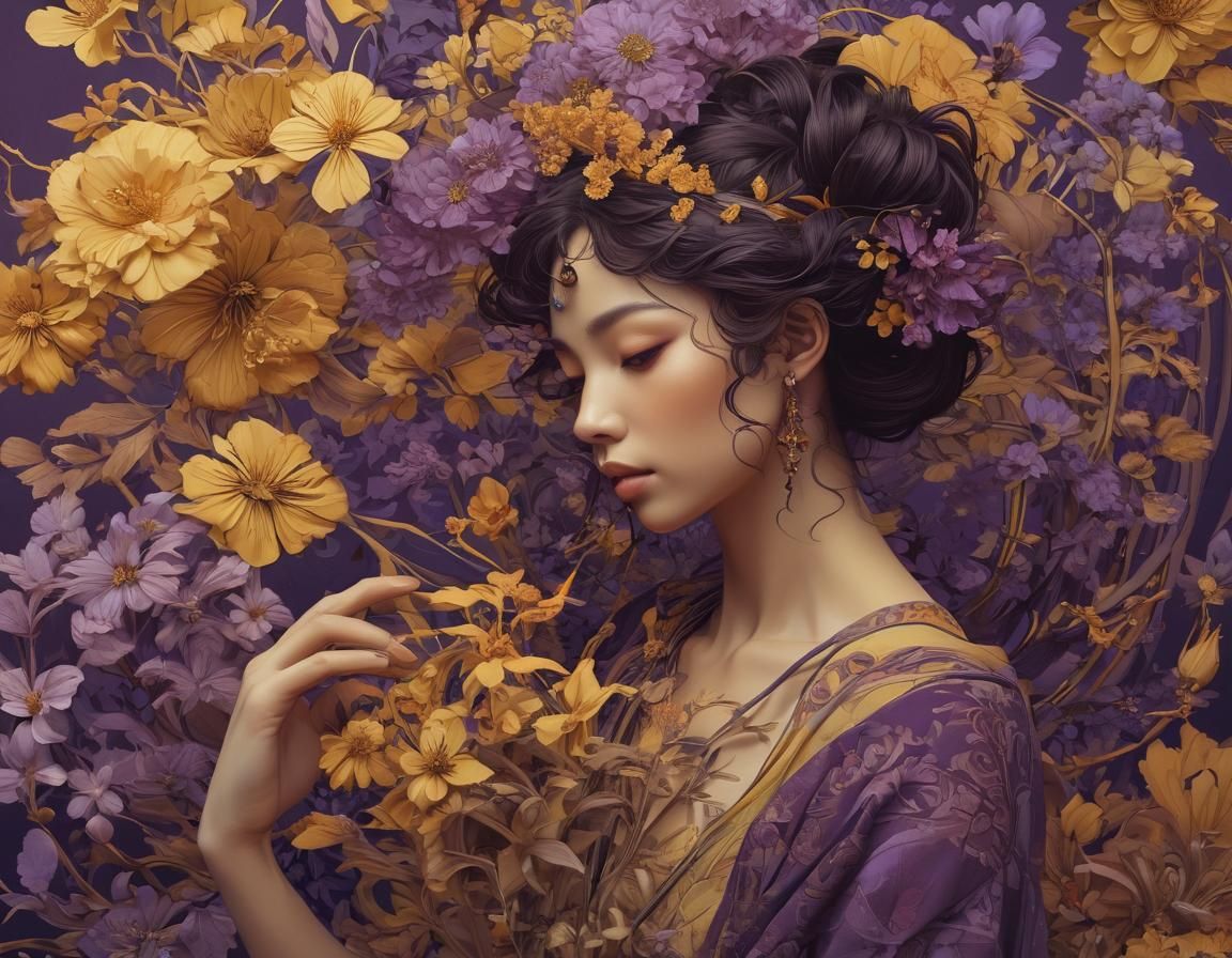 Floral Symbiogenesis in Art Nouveau Style