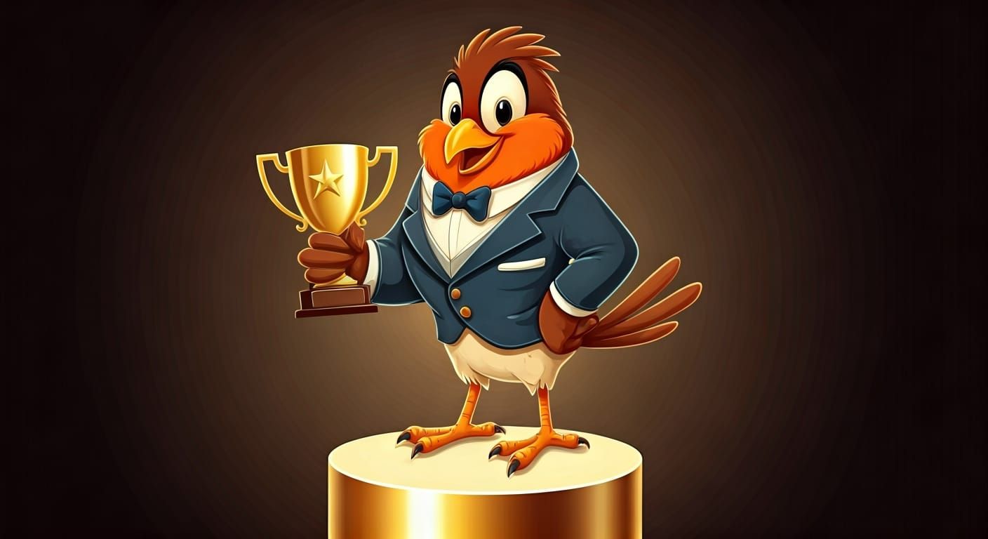 Cartoon Robin Bird Receives Award