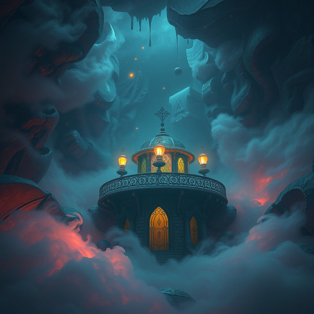 Strawberry in a Mystical Realm: Matte Painting