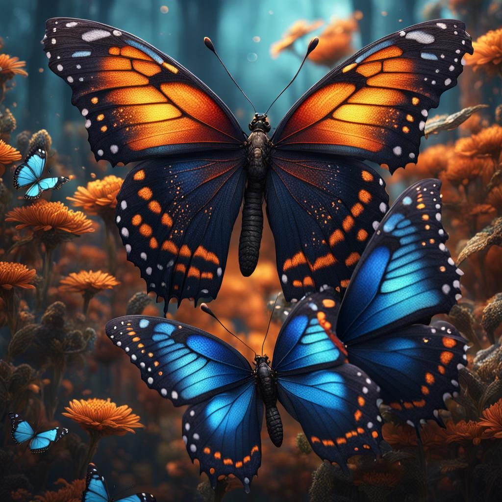 Fantastical Butterfly Match in Detailed Matte Painting