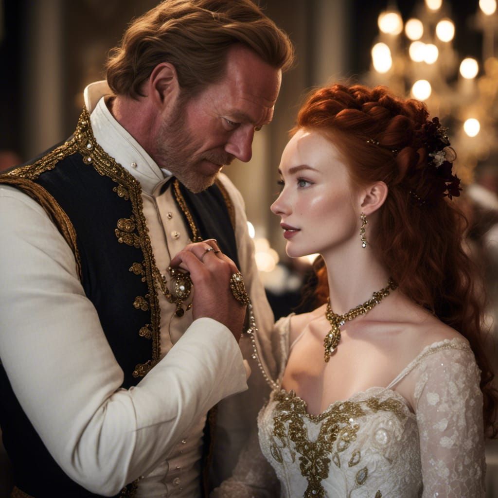 Iain Glen and Eleanor Tomlinson Portrait