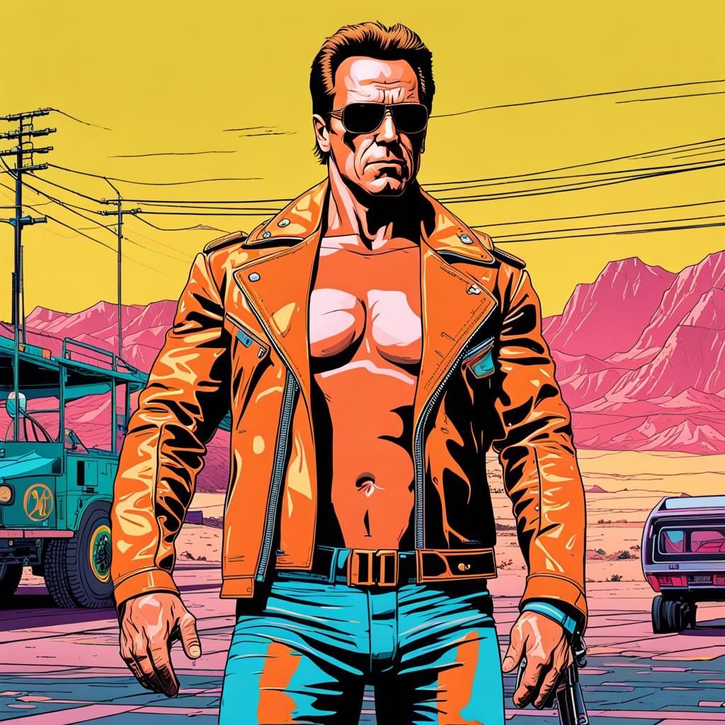 Arnold Schwarzenegger as The Terminator in 3D