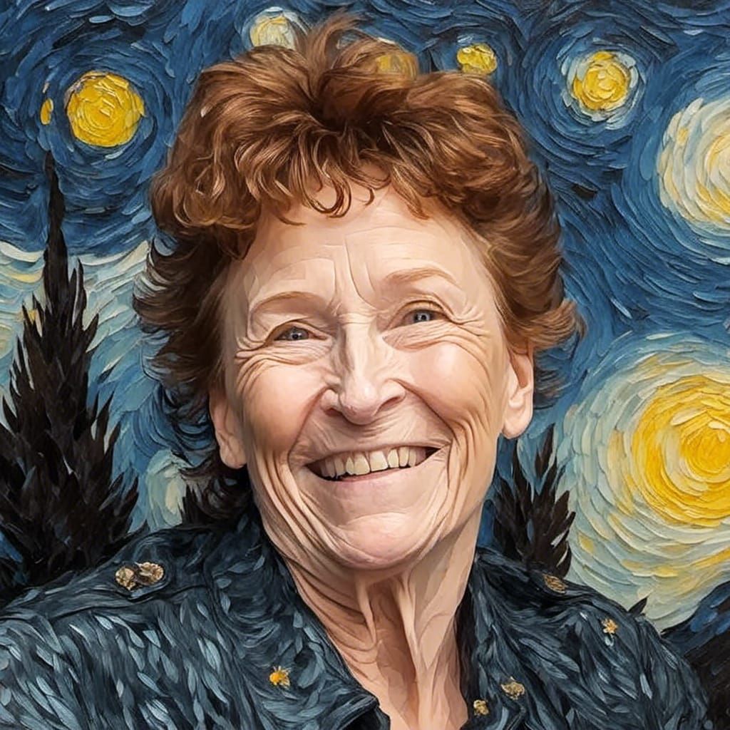 Van Gogh Style Self-Portrait with Impasto Brushstrokes