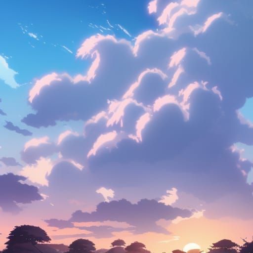 Anime Key Visual Inspired by Studio Ghibli