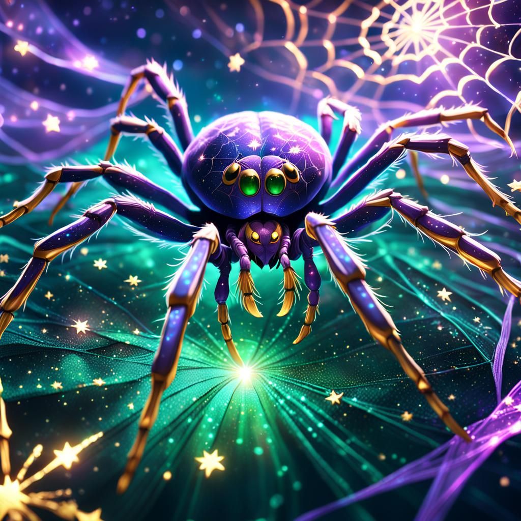 Mythical Spider in Anime Key Visual Style