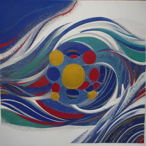 Abstract Jacquard Jester in Winter Landscape