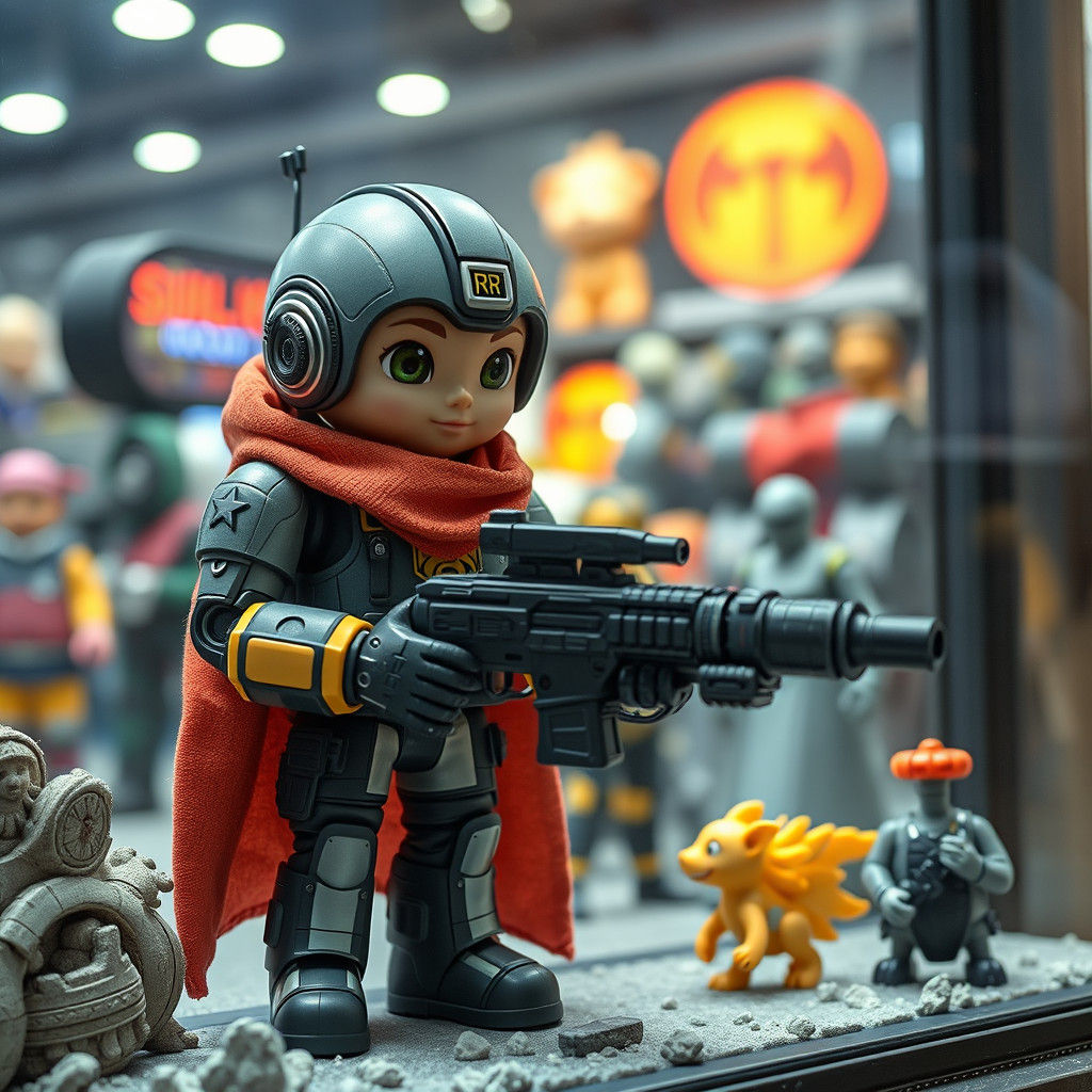 Futuristic Toy in Alternative Universe, Sci-Fi Illustration