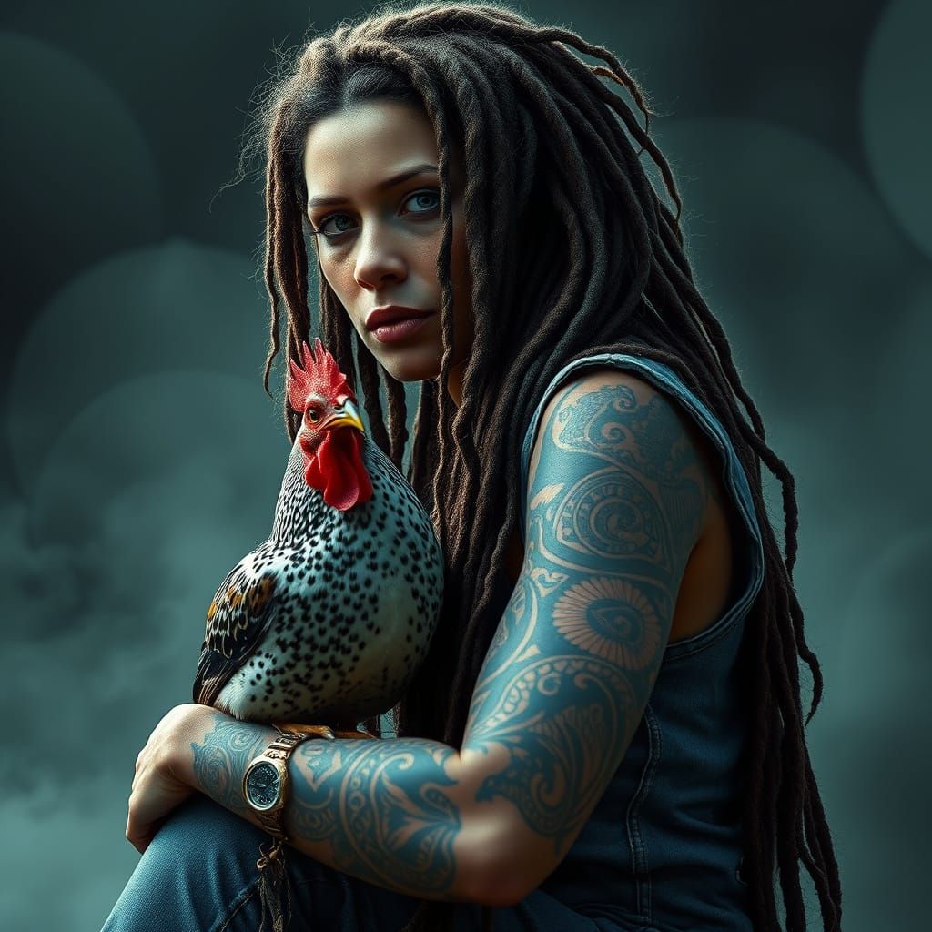 Modern Witch with Fierce Familiar