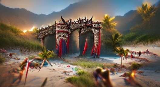Horde Troll Archway on Tropical Beach