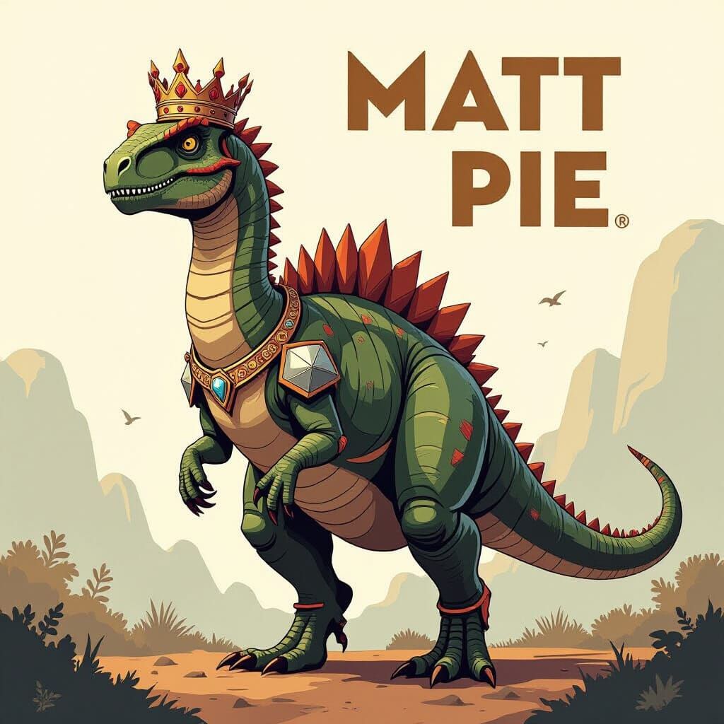 Majestic Dinosaur in Stone Armor, Royal Stance