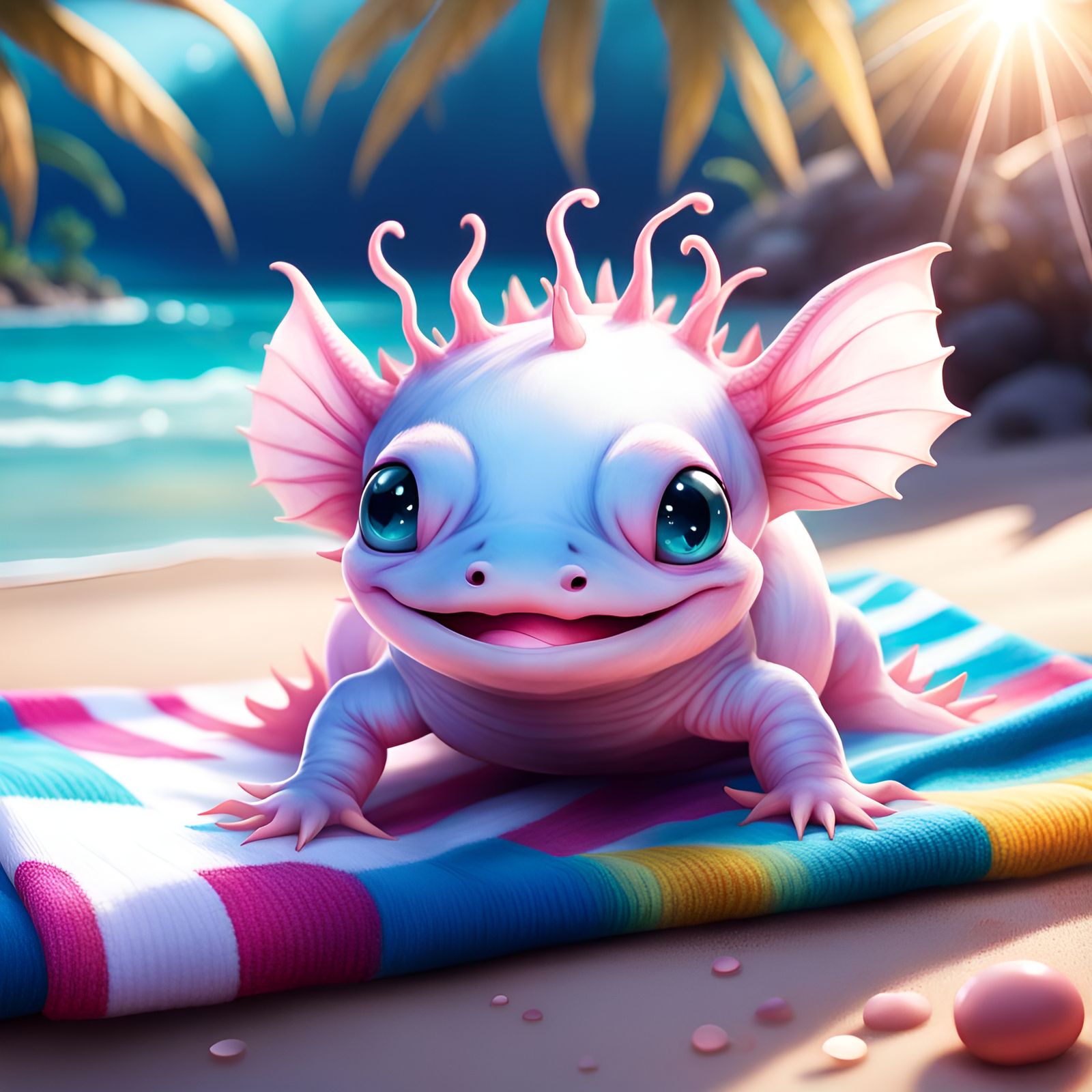 Axolotl Beach Day