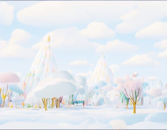 Whimsical Candyland Castle in Hyperrealistic Digital Art