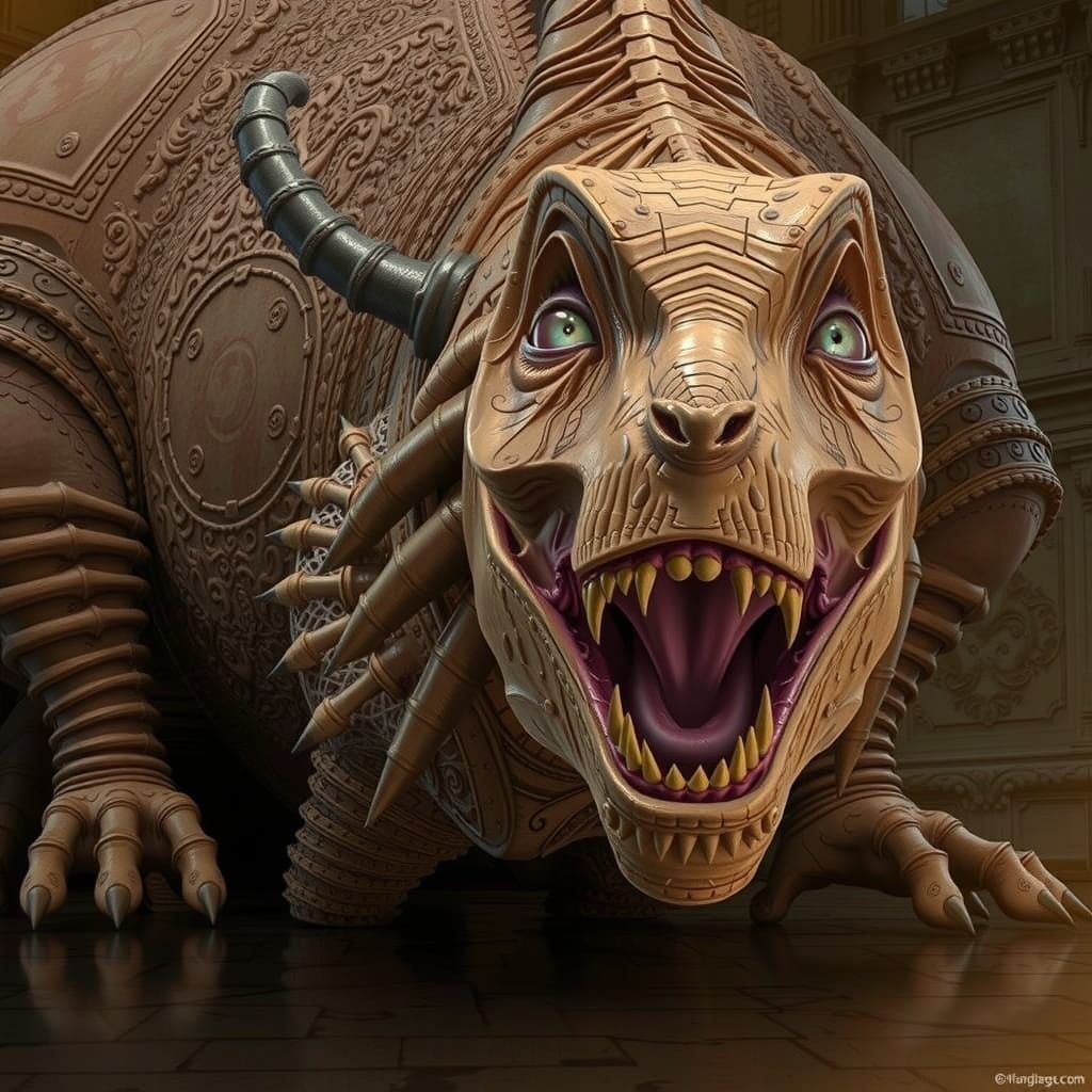 Cosmic Deity of Malevolence in Dark Gothic Art