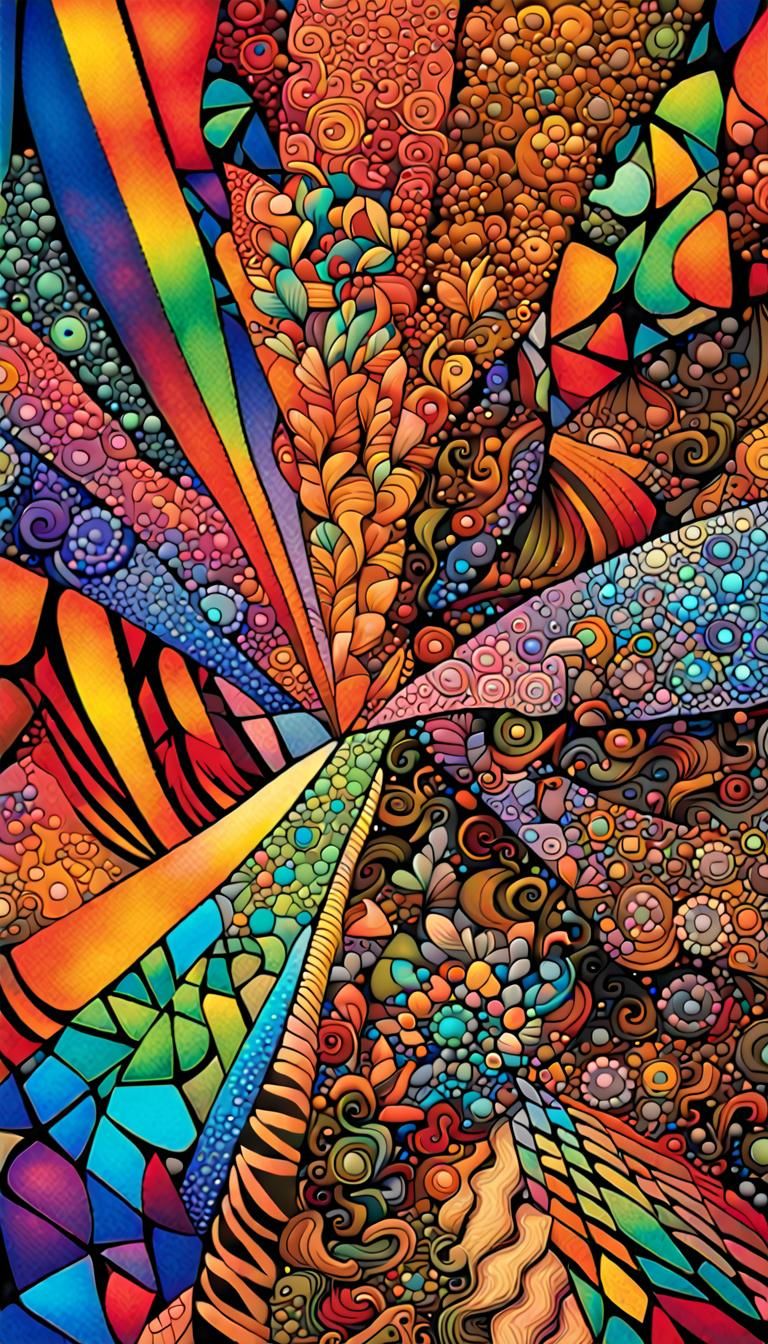 Zentangle Iridescent Masterpiece 
Using every Advertising te...