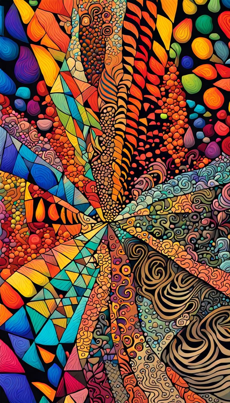 Zentangle Iridescent Masterpiece 
Using every Advertising te...