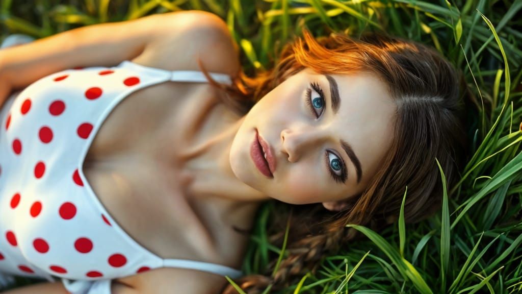 Cute Lolita Girl Basks in Sunny Afternoon