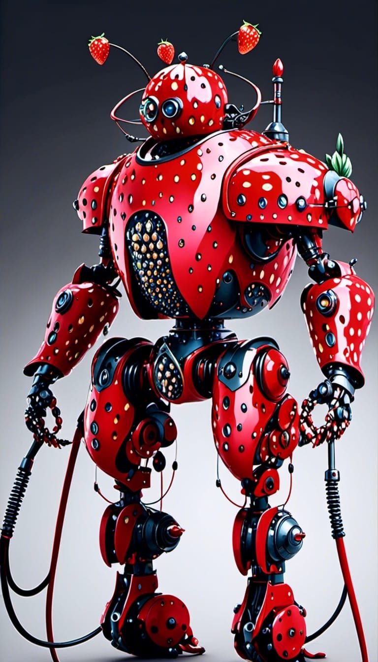 Strawberry Warrior Robot, Artstation Photo