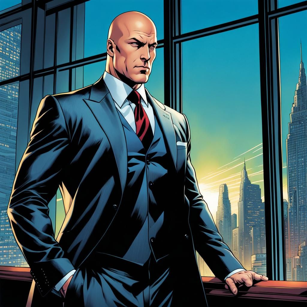 Lex Luthor in Comic Book Art Style