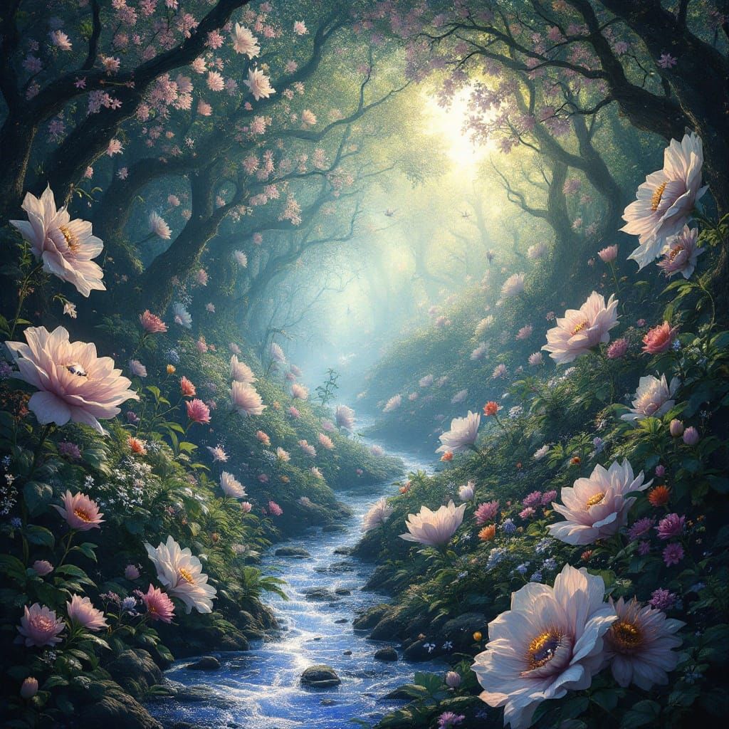 Mystical Fey-Wild: A Surreal Fantasy Landscape