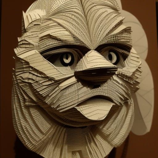 Fritz the Cat: Hyper-Detailed Paper Sculpture