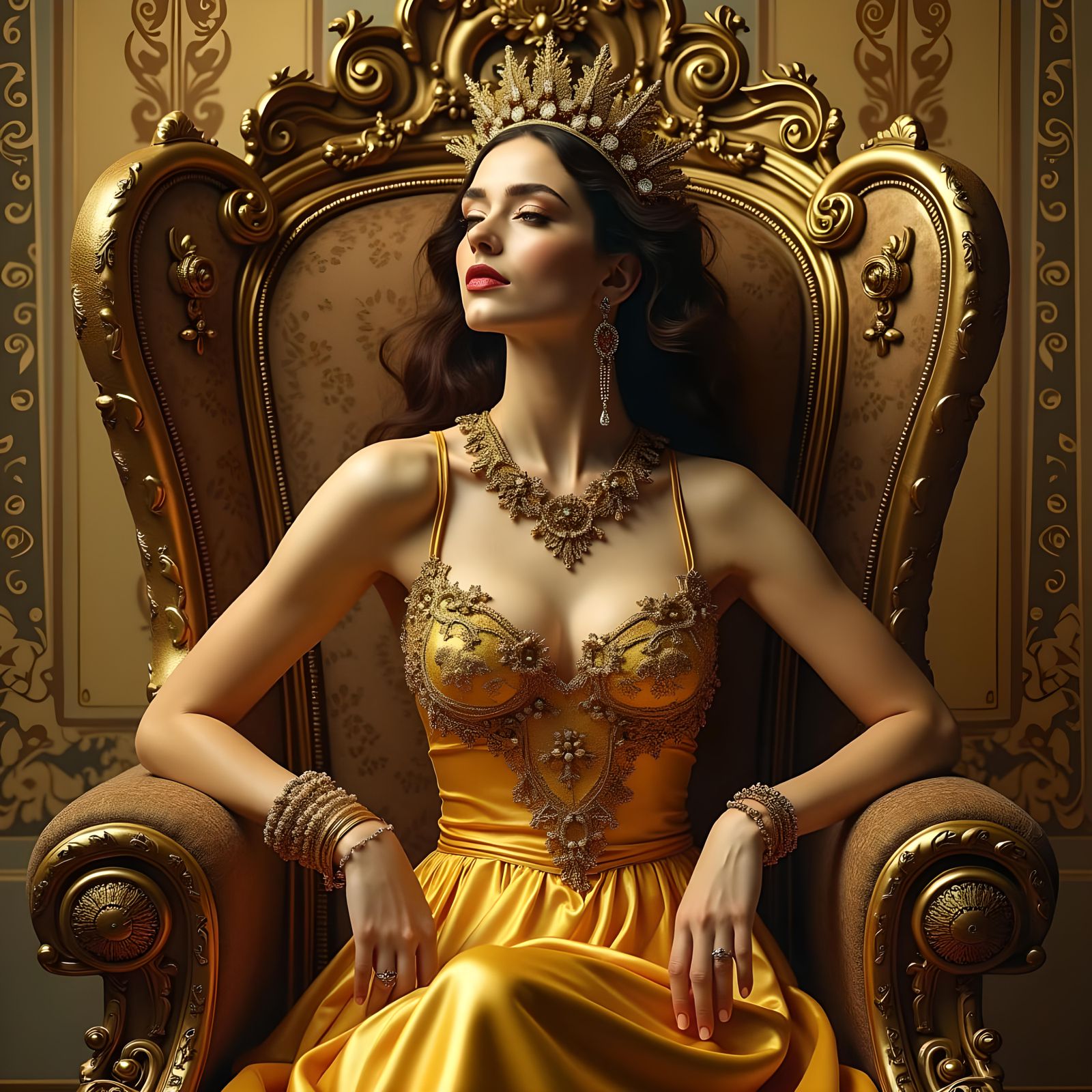 Abstract Gold Perfection in Minimalist Style