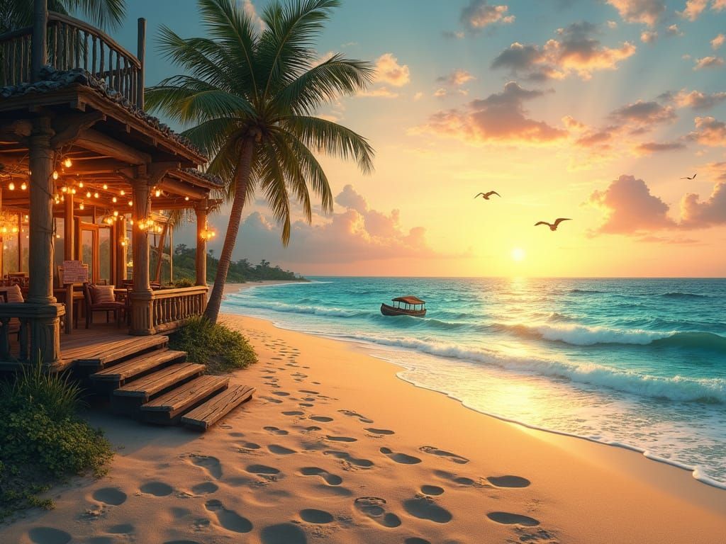 Seaside Serenity in Golden Summer Light