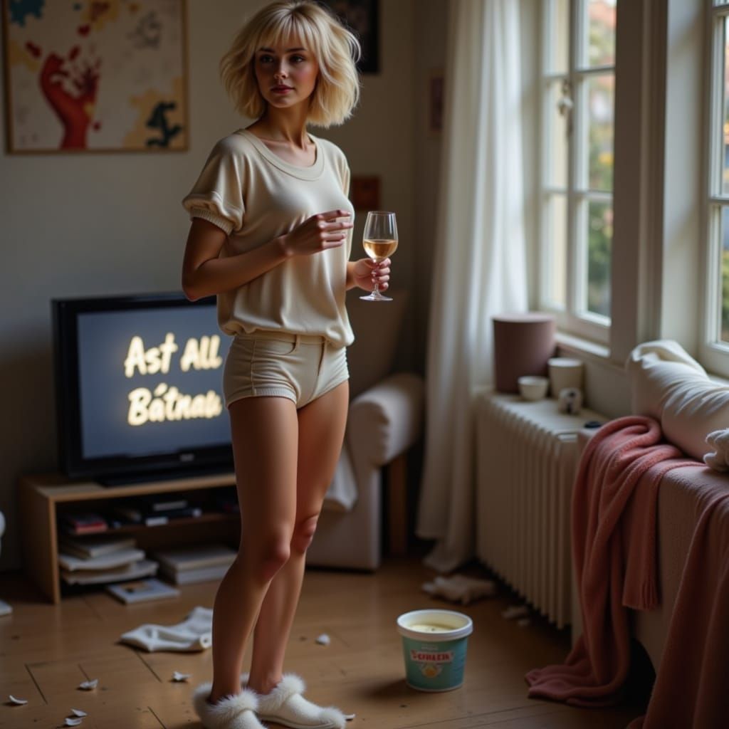 Woman Sings 'All By Myself' in Messy Flat