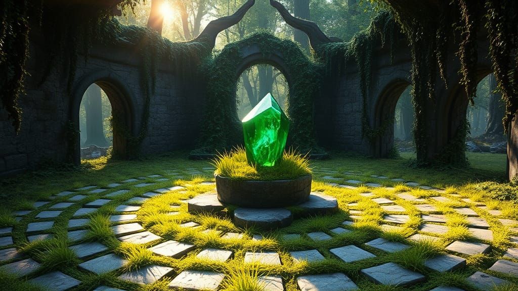 Ancient Druid's Altar Unveiled in Enchanted Forest