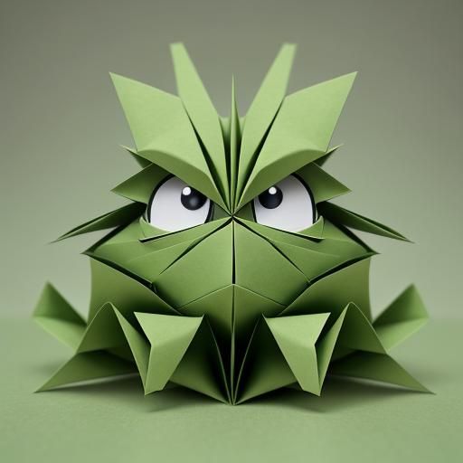 Origami Grinch Papercraft in 8K Resolution
