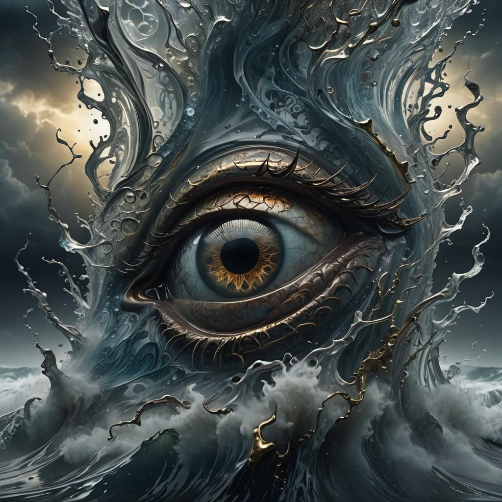 Surreal Biomechanical Glass A in Moody Light