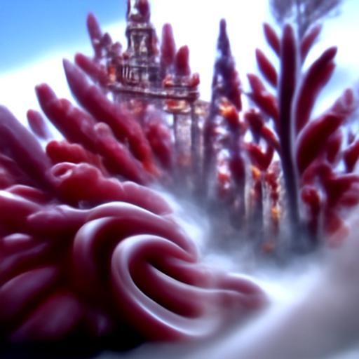Ethereal Fractal Blood Helix Spiral Fantasy Art
