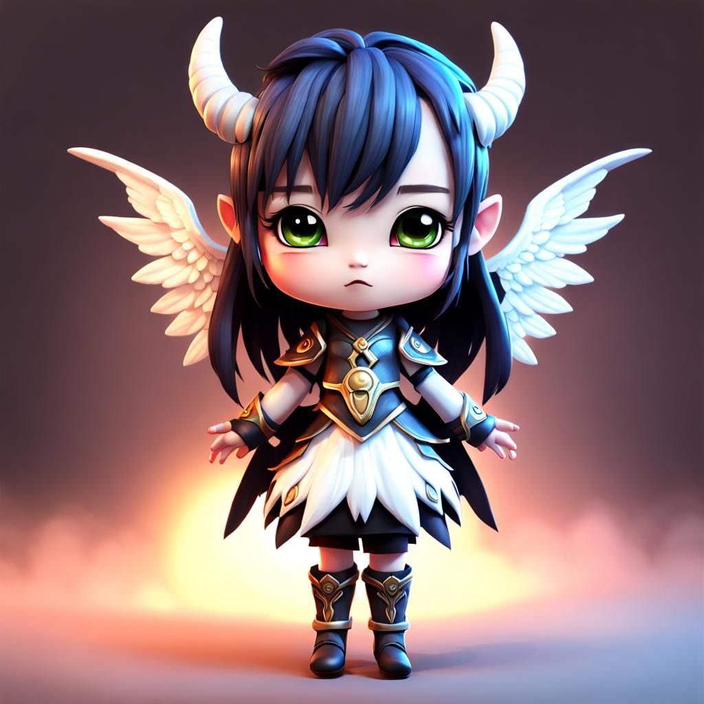 Chibi Naphalem Girl 3D Character Art