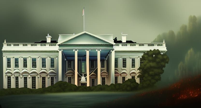 Detailed Matte Painting of the White House