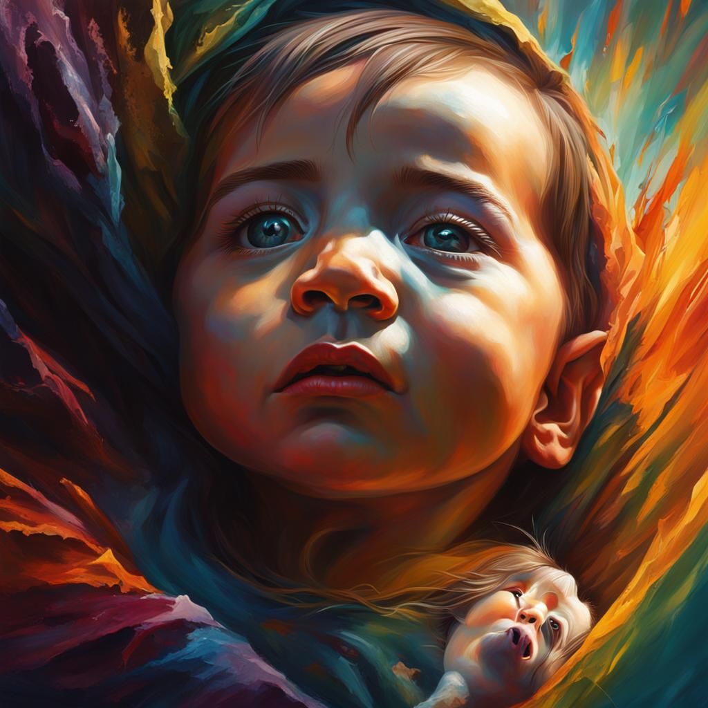 Soul Uplift: Hyperrealistic Mother and Child