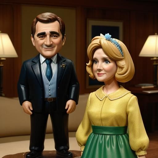 Bobblehead Figurines of a Classic TV Couple