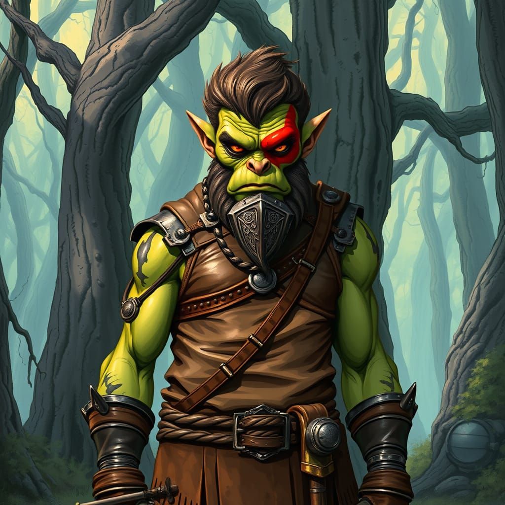 Cyclops in Mystical Forest, Fantasy Art Style