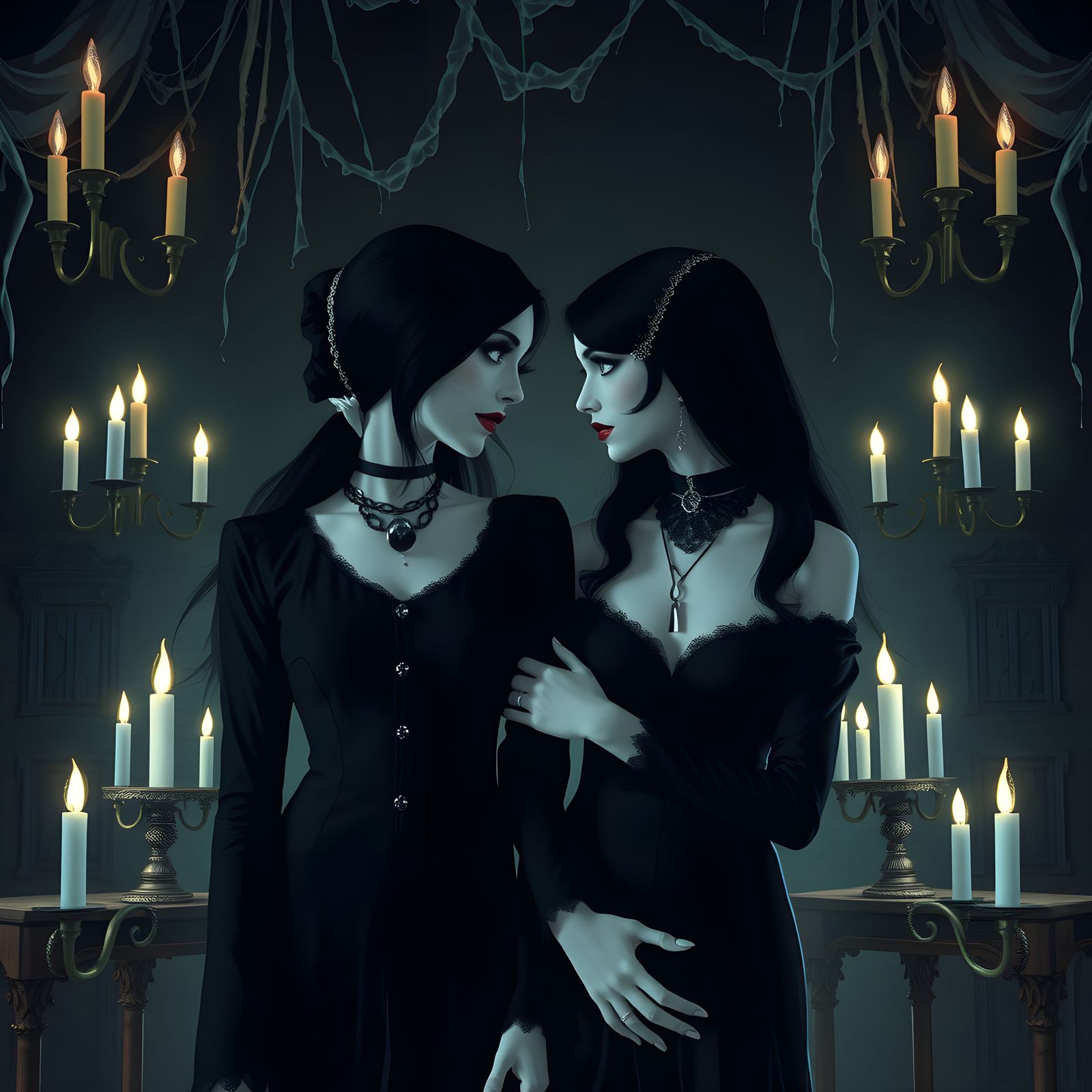 The Addams Family Reimagined as Lesbian Icons
