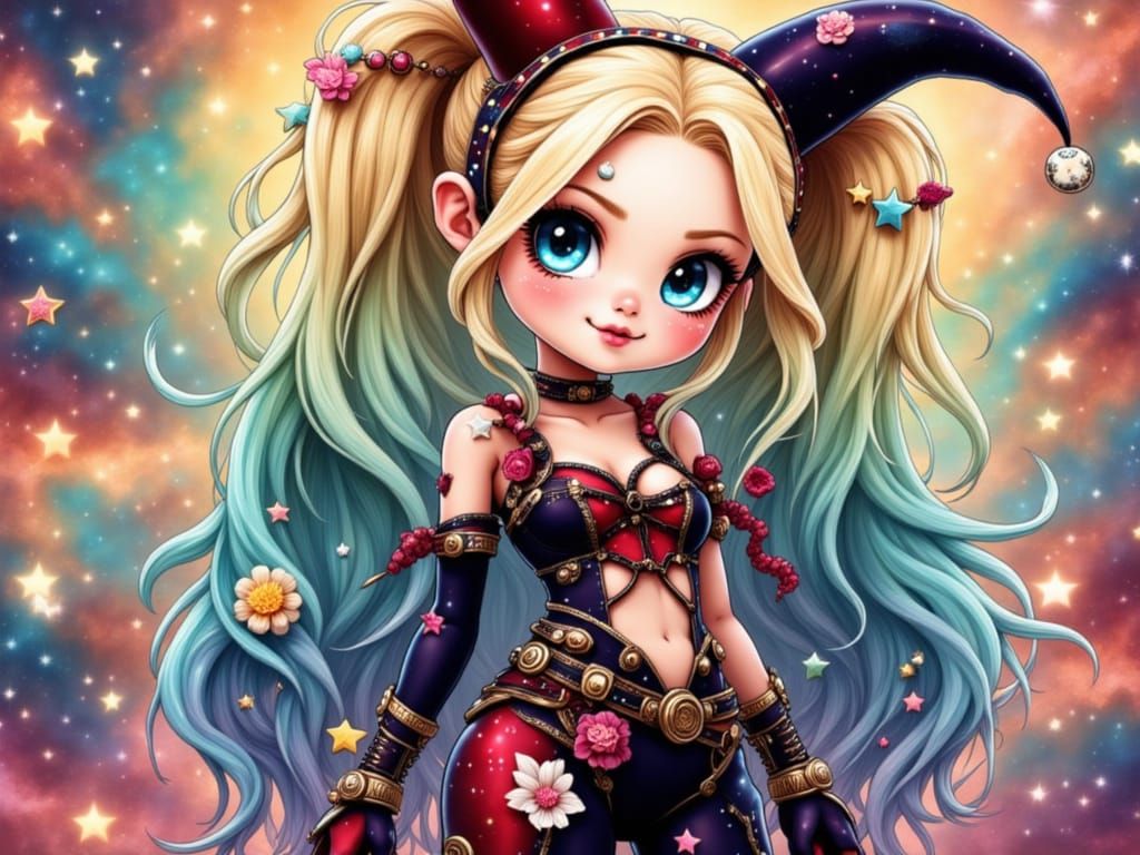 Adorable Chibi Harley Quinn and Poison Ivy