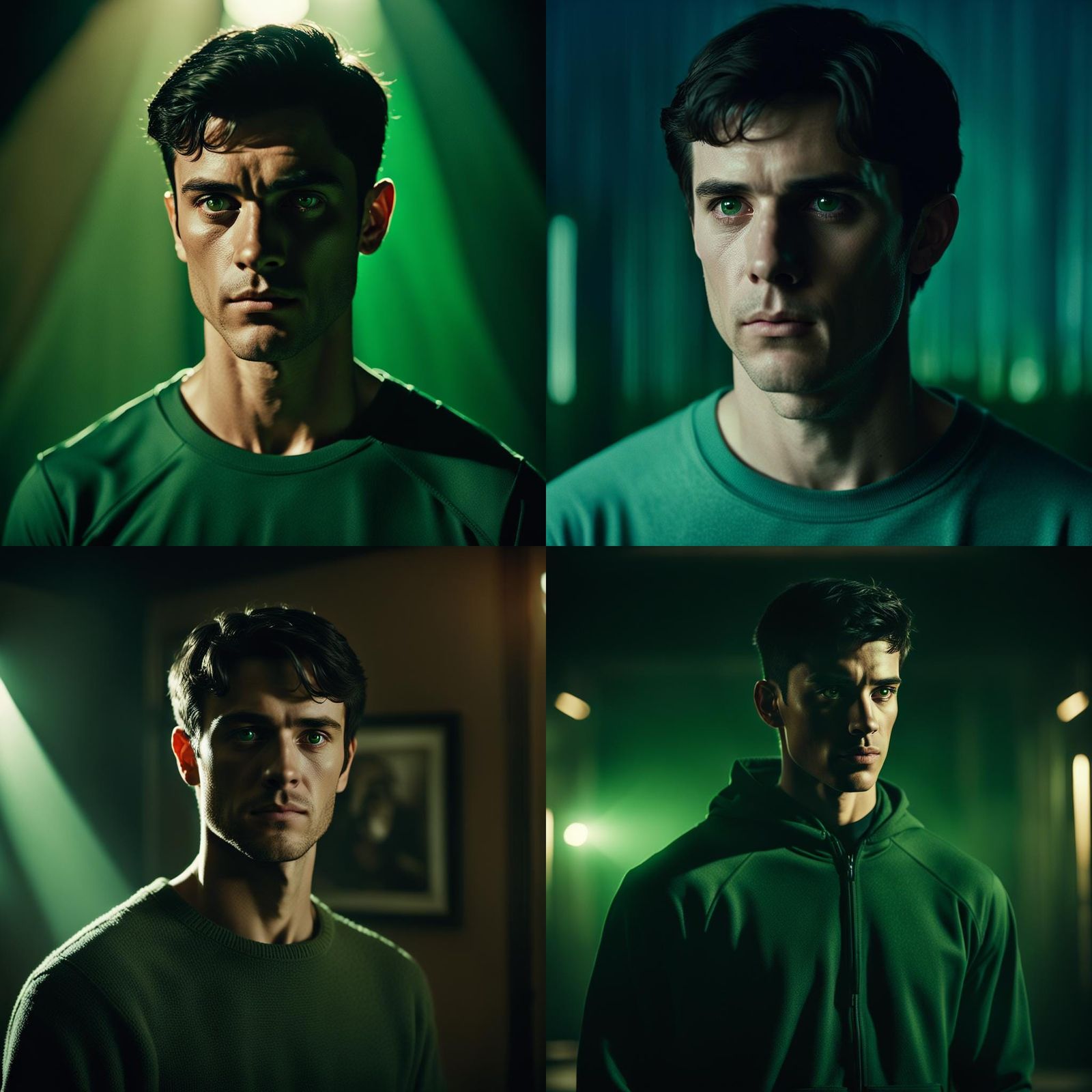 Dramatic Film Still of Athletic Young Man