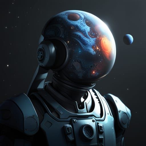 Depression in Space: A James Jean-Style Sci-Fi Scene