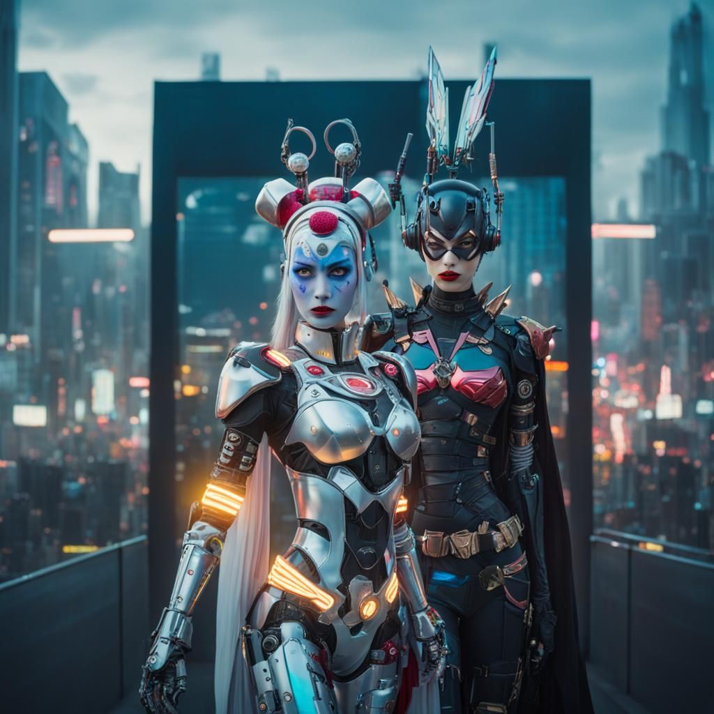 Futuristic Robotic Geisha and Cyborgs in Surreal Photo