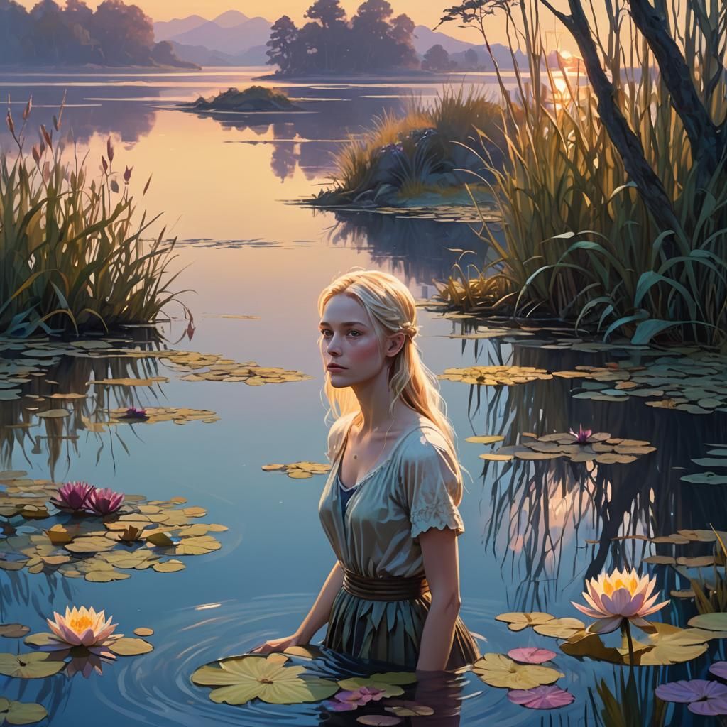 Fantasy Lake Monster Concept Art in Unreal Engine