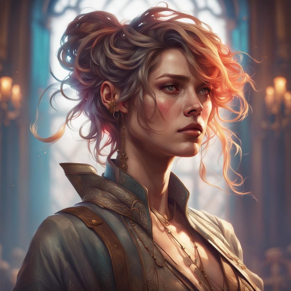 Detailed Portrait with Dynamic Lighting