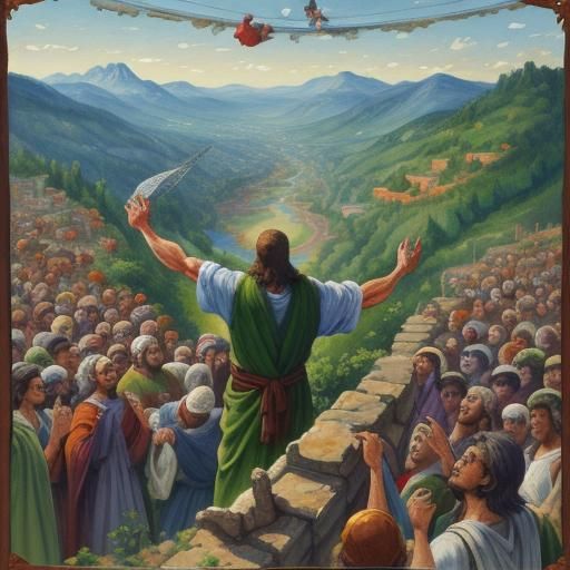 Jesus Casts Net: Gouache Impressionist Masterpiece