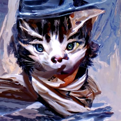 Catboy in Oil Painting Style
