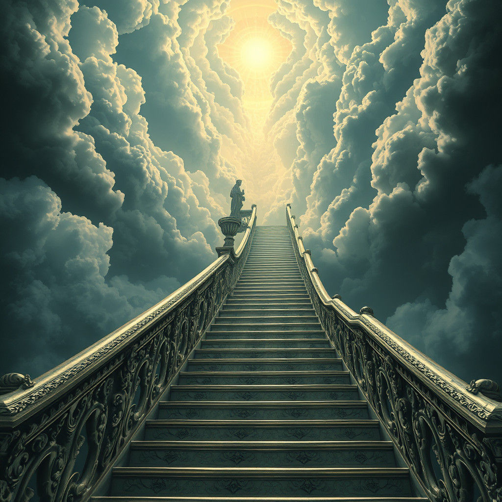 Baroque Stairway Ascending to Heaven