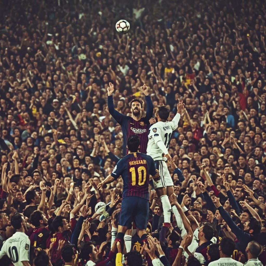 Barcelona Victory: A Cinematic Film Still