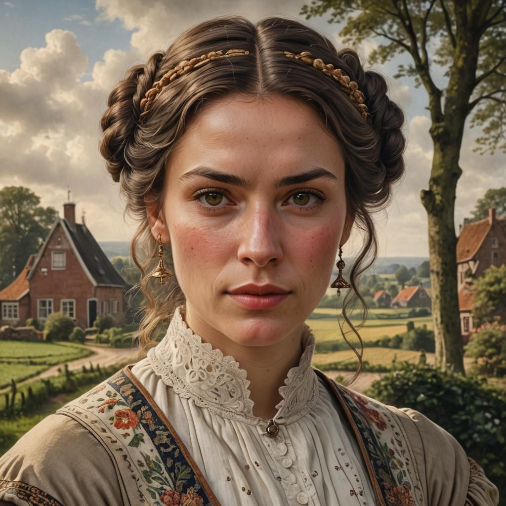 Dutch Realism Portrait of Cornelia Aleman, 1813