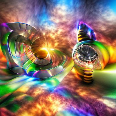 Abstract Space Time Vortex Illustration