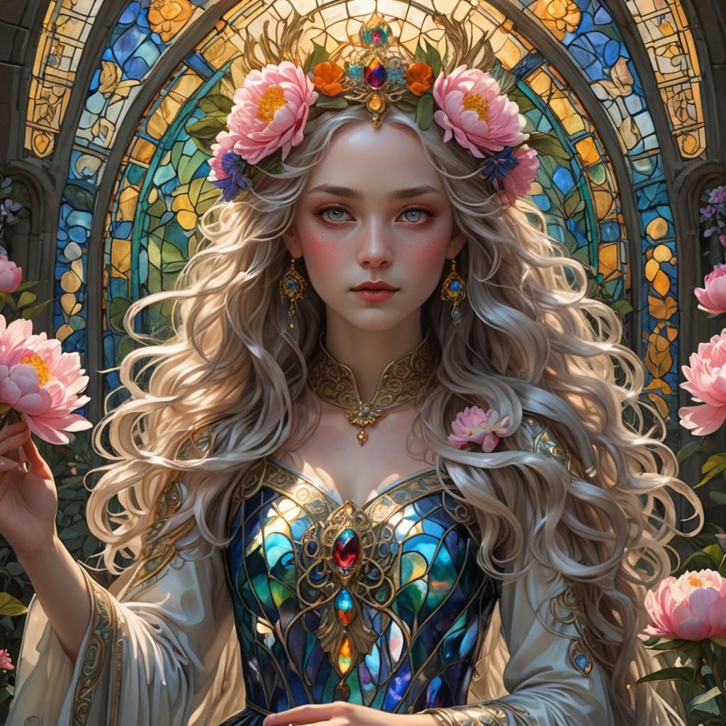 Ethereal Maiden Dancing in Mystical Forest